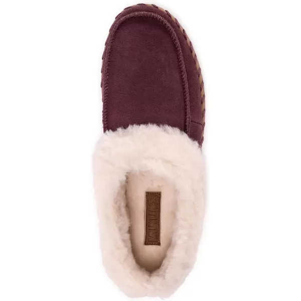 MUK LUKS Womens Flexi Buffalo Shoe ClogBordeaux