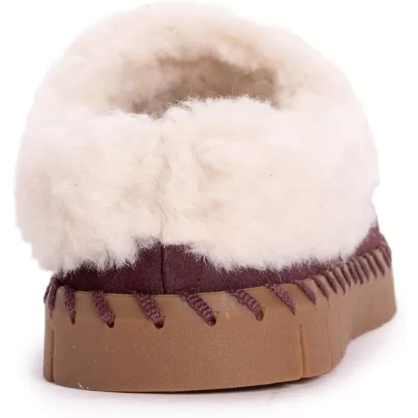 MUK LUKS Womens Flexi Buffalo Shoe ClogBordeaux