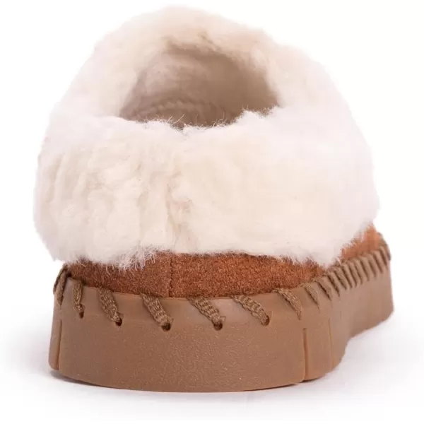 MUK LUKS Womens Flexi Buffalo Shoe ClogCognac