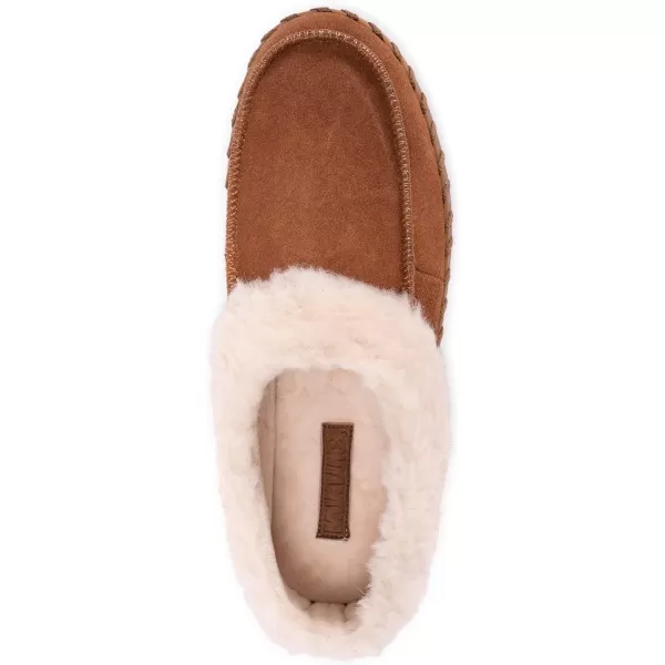 MUK LUKS Womens Flexi Buffalo Shoe ClogCognac