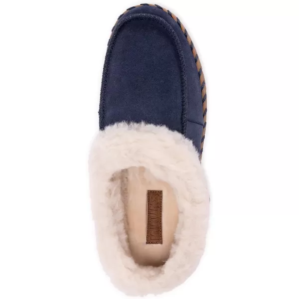 MUK LUKS Womens Flexi Buffalo Shoe ClogNavy