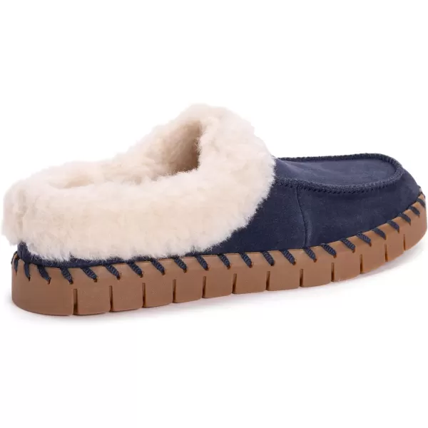 MUK LUKS Womens Flexi Buffalo Shoe ClogNavy