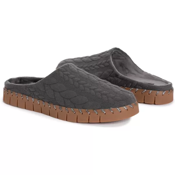 MUK LUKS Womens Flexi Long Island Shoe ClogDark Grey