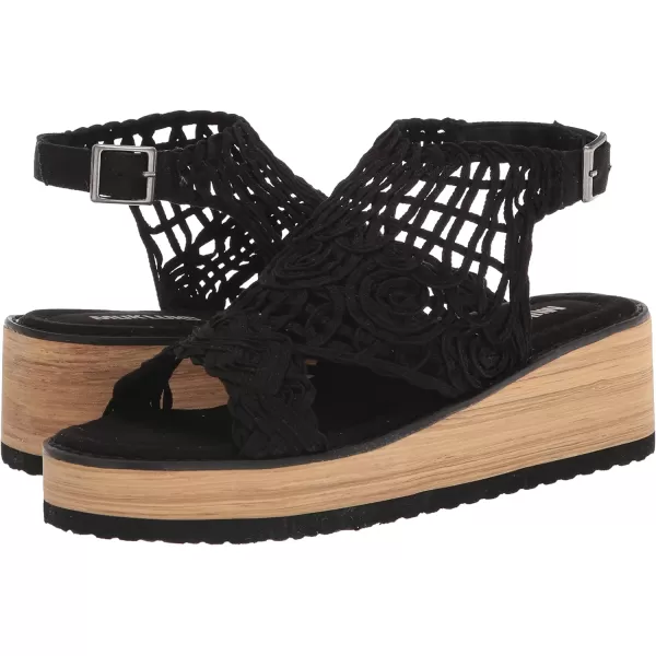 MUK LUKS Womens Flying High Wedge SandalsBlack