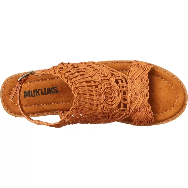 MUK LUKS Womens Flying High Wedge SandalsBrown