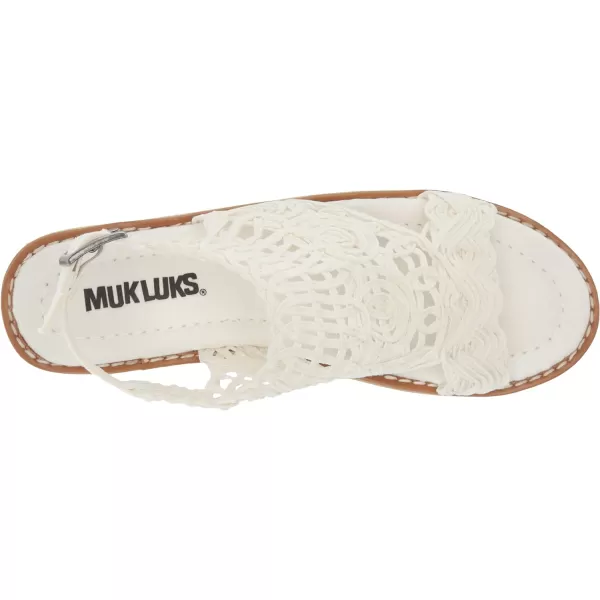 MUK LUKS Womens Flying High Wedge SandalsIvory