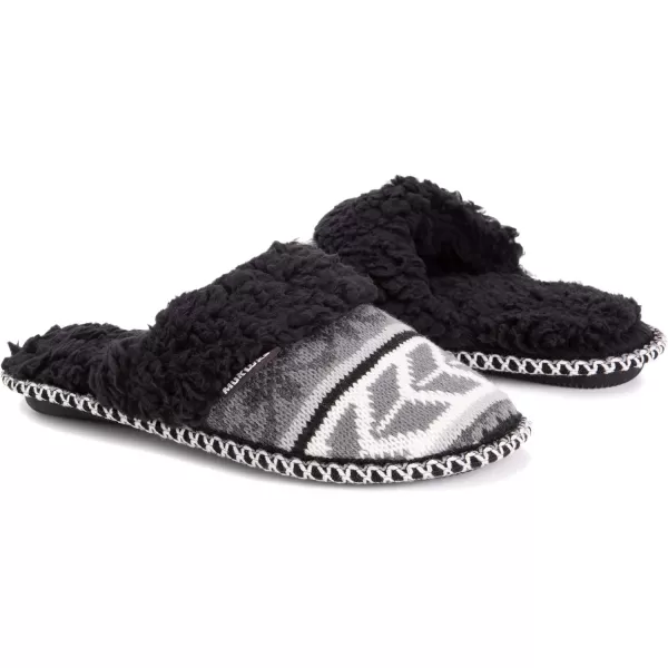 MUK LUKS Womens Frida Scuff SlippersCharcoal