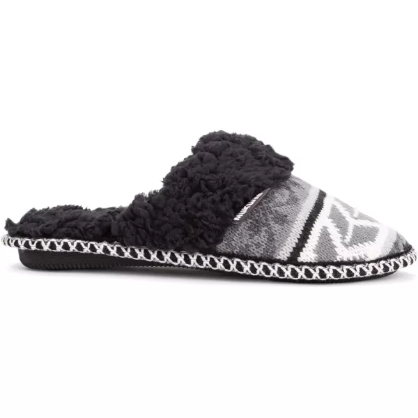 MUK LUKS Womens Frida Scuff SlippersCharcoal