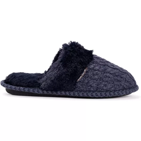 MUK LUKS Womens Frida Scuff SlippersDark SapphireTwilight