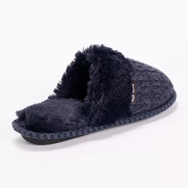 MUK LUKS Womens Frida Scuff SlippersDark SapphireTwilight