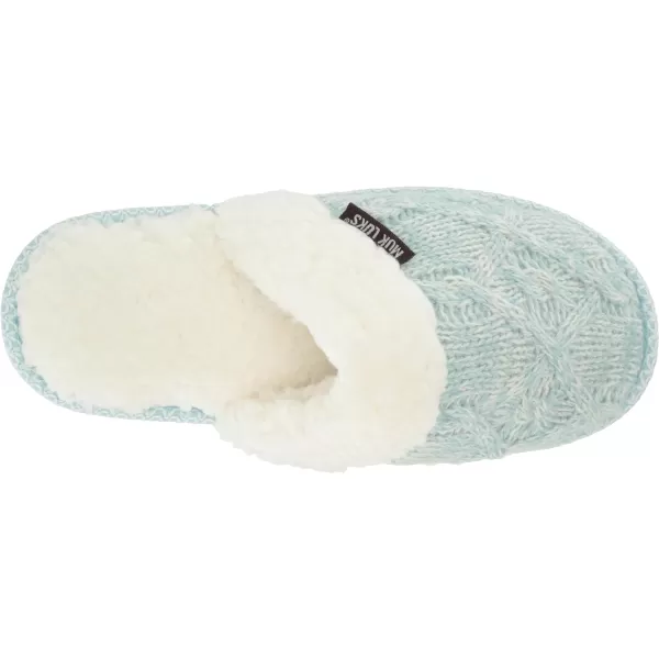 MUK LUKS Womens Frida Scuff SlippersLight Blue