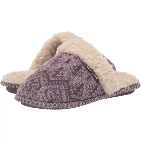 MUK LUKS Womens Frida Scuff SlippersLight Purple