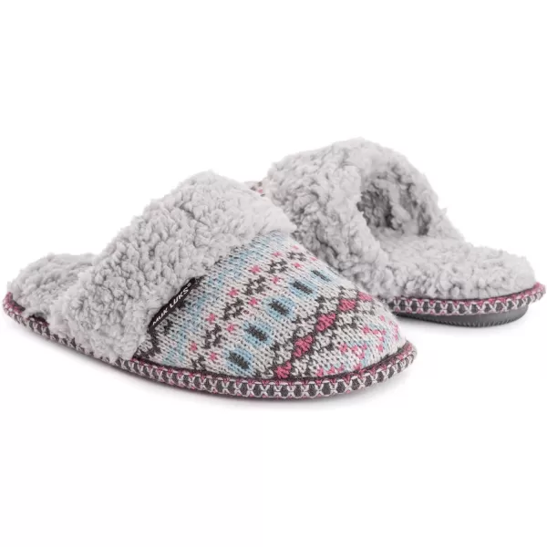 MUK LUKS Womens Frida Scuff SlippersMedium Grey Heather