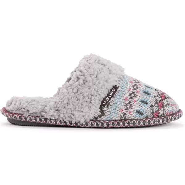 MUK LUKS Womens Frida Scuff SlippersMedium Grey Heather