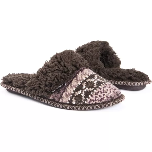 MUK LUKS Womens Frida Scuff SlippersMocha Mousse