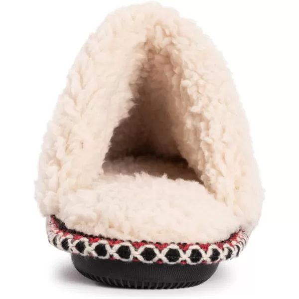 MUK LUKS Womens Frida Scuff SlippersRedCream