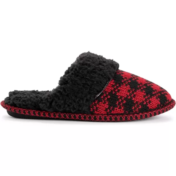 MUK LUKS Womens Frida Scuff SlippersRedPlaid