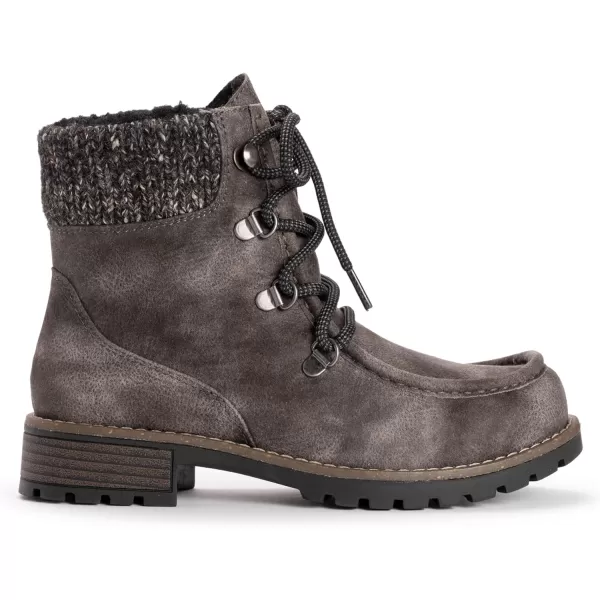 MUK LUKS Womens Hiker Rocky BootsBlack Distressed