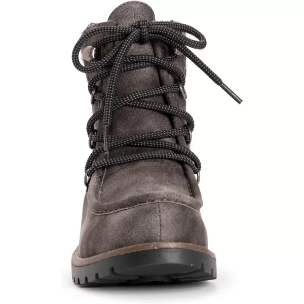 MUK LUKS Womens Hiker Rocky BootsBlack Distressed
