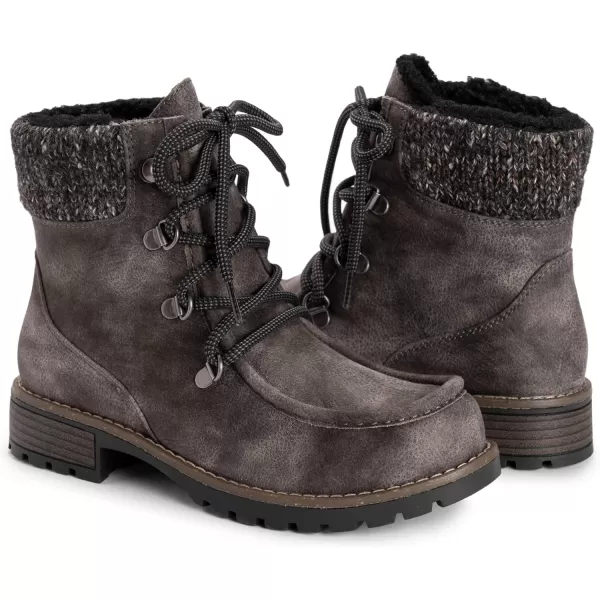 MUK LUKS Womens Hiker Rocky BootsBlack Distressed