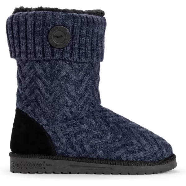 MUK LUKS Womens Janet BootNavyBlack