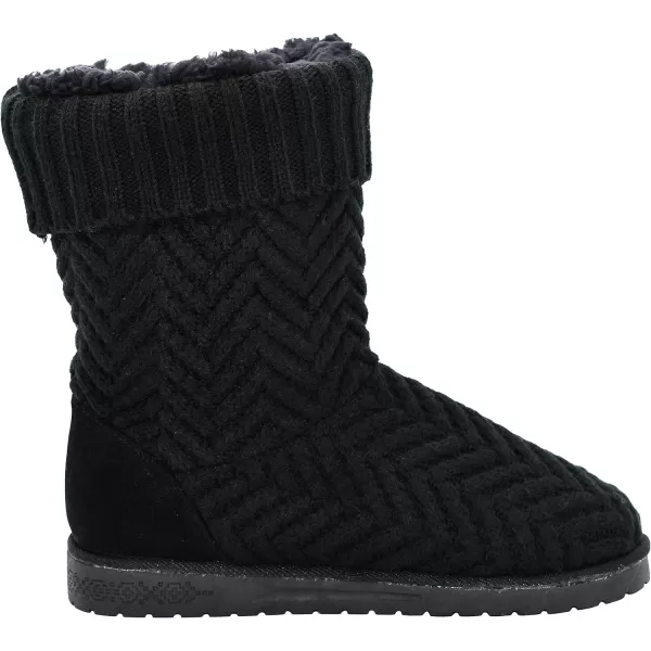 MUK LUKS Womens Janet Fashion BootsBlack Crosshatch