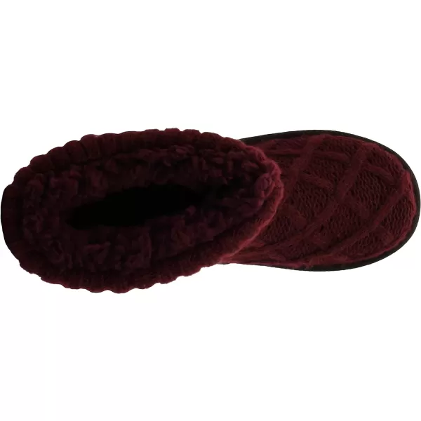 MUK LUKS Womens Janet Fashion BootsBurgundy Lattice