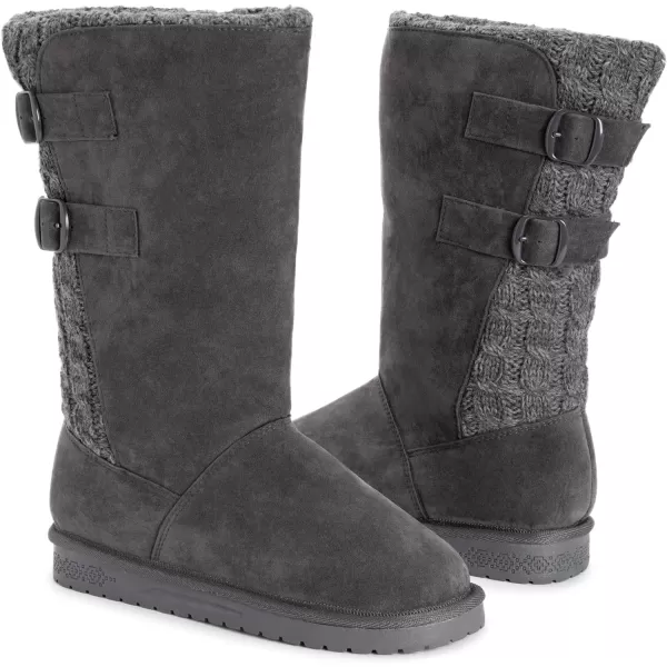 MUK LUKS Womens Jean BootsGreyDark Grey