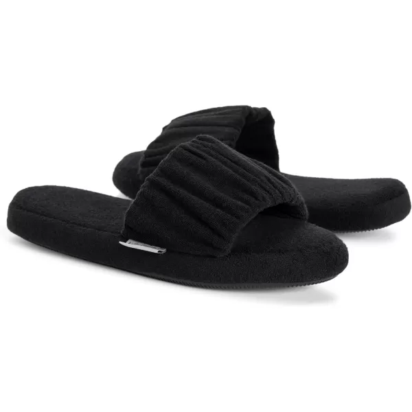 MUK LUKS Womens Kathy Ireland Jasmine Scrunchie SlippersBlack