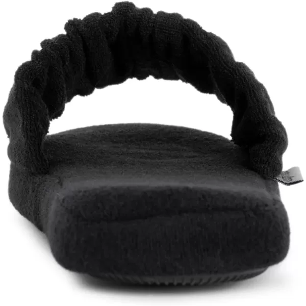 MUK LUKS Womens Kathy Ireland Jasmine Scrunchie SlippersBlack