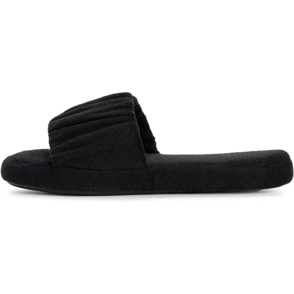 MUK LUKS Womens Kathy Ireland Jasmine Scrunchie SlippersBlack