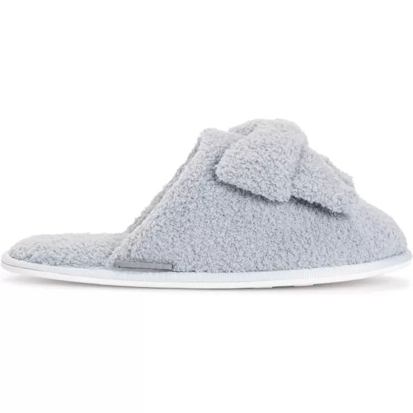 MUK LUKS Womens Kathy Ireland Posy Bow Scuff SlippersLight Blue