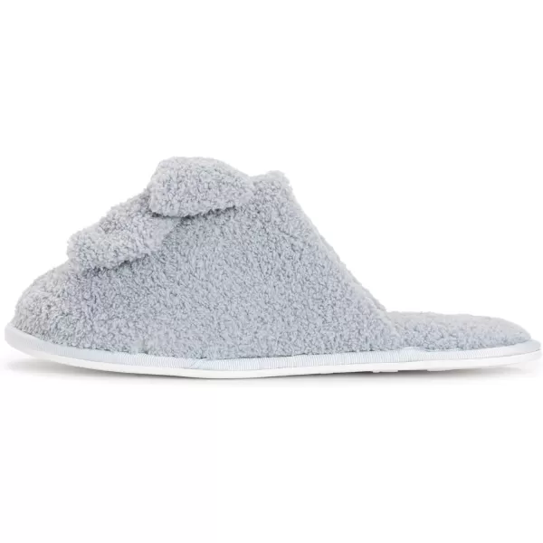 MUK LUKS Womens Kathy Ireland Posy Bow Scuff SlippersLight Blue