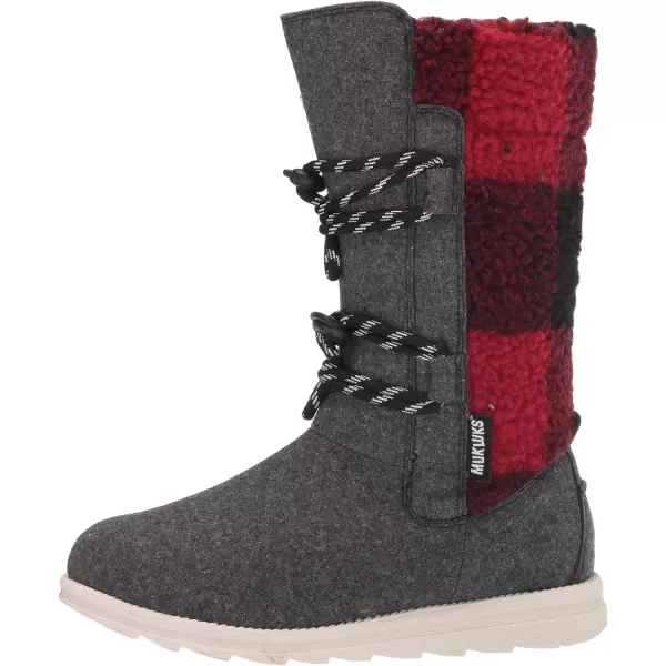 MUK LUKS Womens Lace Up Fashion BootDark Grey