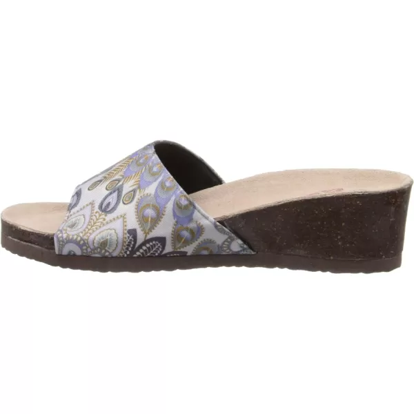 MUK LUKS Womens Lea Wedge SandalBlue Peacock