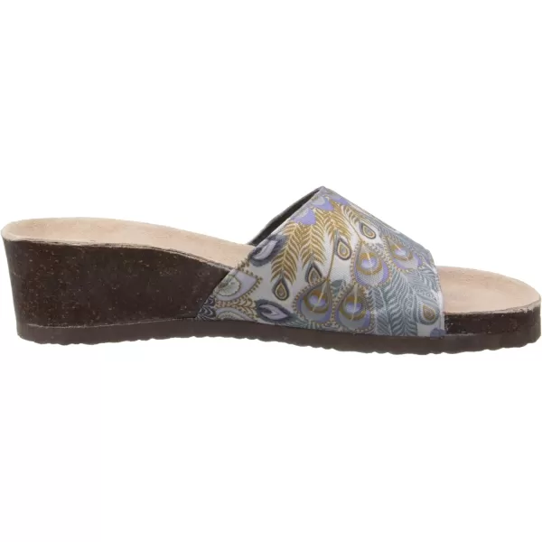 MUK LUKS Womens Lea Wedge SandalBlue Peacock