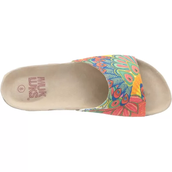 MUK LUKS Womens Lea Wedge SandalOrange Peacock