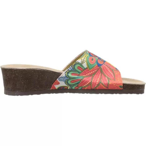 MUK LUKS Womens Lea Wedge SandalOrange Peacock