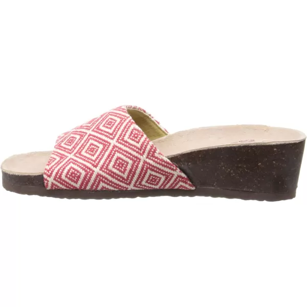 MUK LUKS Womens Lea Wedge SandalRed Diamond