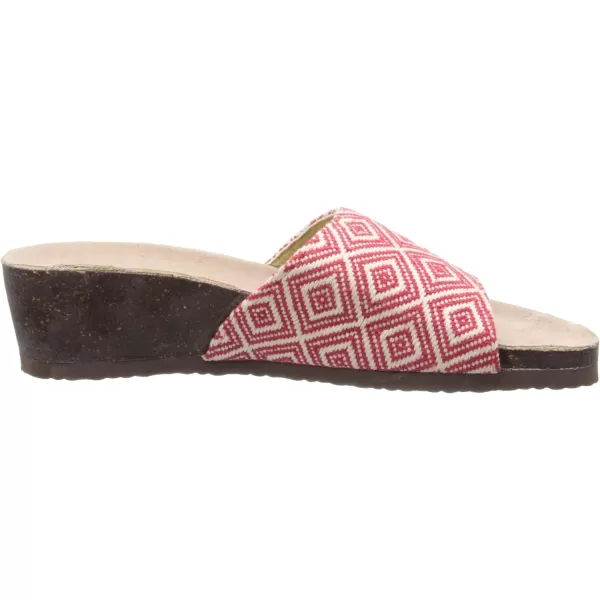 MUK LUKS Womens Lea Wedge SandalRed Diamond