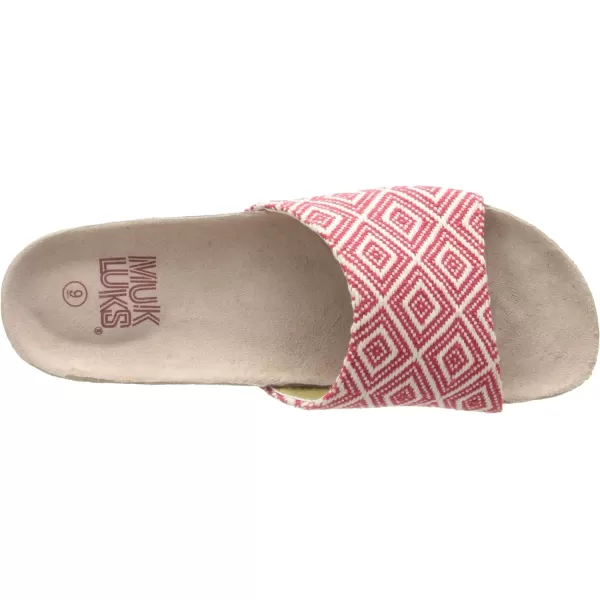 MUK LUKS Womens Lea Wedge SandalRed Diamond