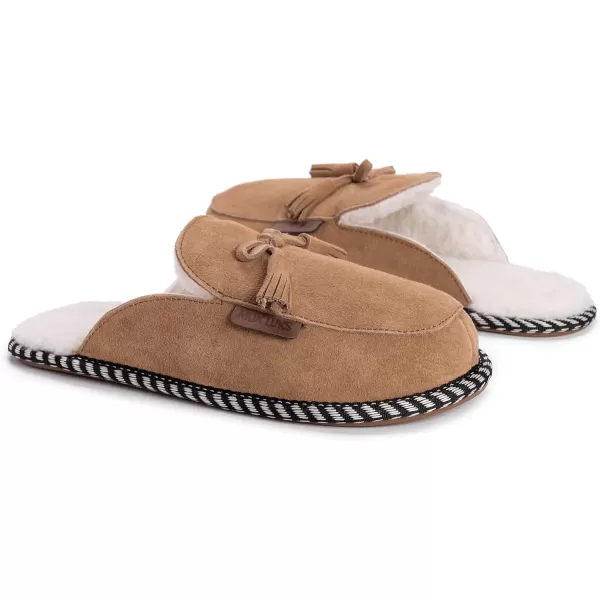 MUK LUKS Womens Leather Goods Cosette Mule SlipperCamel