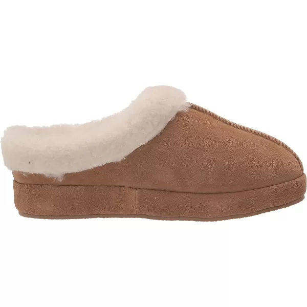 MUK LUKS Womens Leather Goods Serafine Clog SlipperCamel