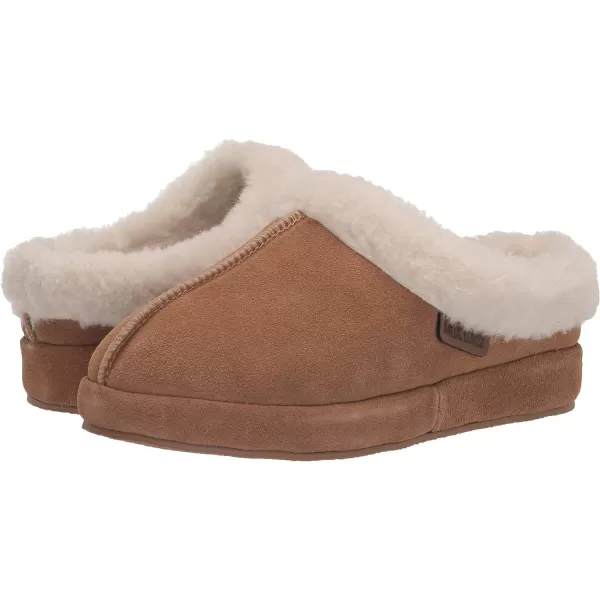 MUK LUKS Womens Leather Goods Serafine Clog SlipperCamel