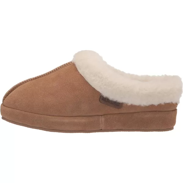 MUK LUKS Womens Leather Goods Serafine Clog SlipperCamel