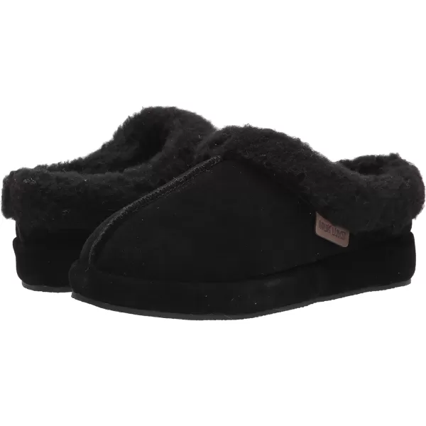 MUK LUKS Womens Leather Goods Serafine Clog SlipperEbony