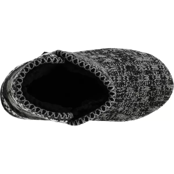 MUK LUKS Womens Leigh SlippersBlack Marl Rib