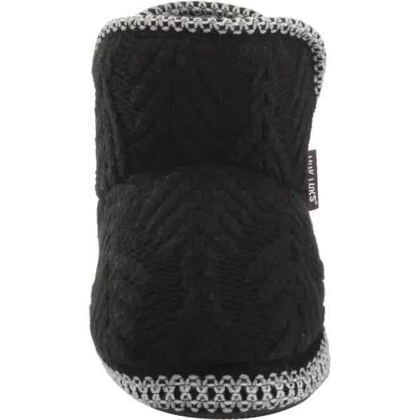 MUK LUKS Womens Leigh SlippersBlackWhite