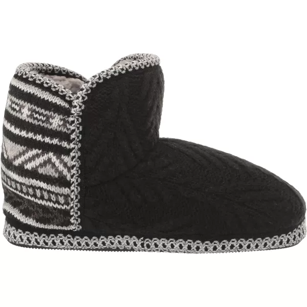 MUK LUKS Womens Leigh SlippersBlackWhite