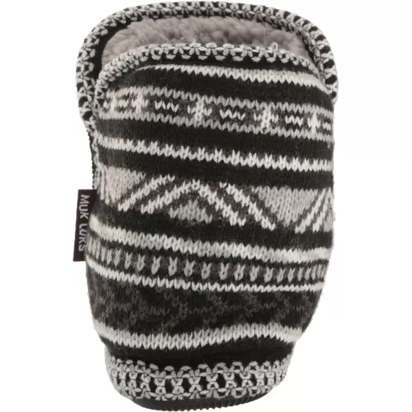 MUK LUKS Womens Leigh SlippersBlackWhite